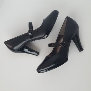 Sofft Black Leather | Patent Leather Mary Jane